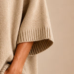 Poncho 100% lana de Cashmere con capucha + bolso de regalo