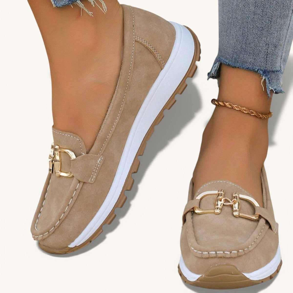 Dafne · Mocasines con plataforma y hebilla