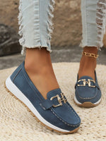 Mocasines con plataforma y hebilla