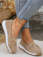 Mocasines con plataforma y hebilla