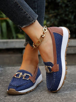 Mocasines con plataforma y hebilla