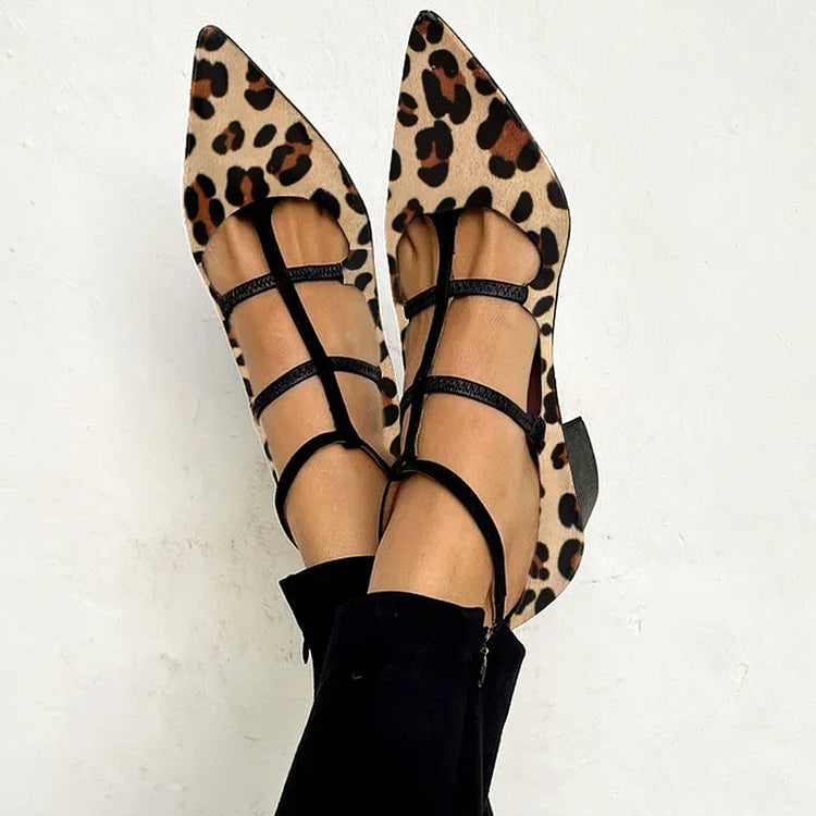 Fátima · Zapatos de tacón con tira de leopardo