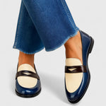 Fabiola · Mocasines bicolor en contraste