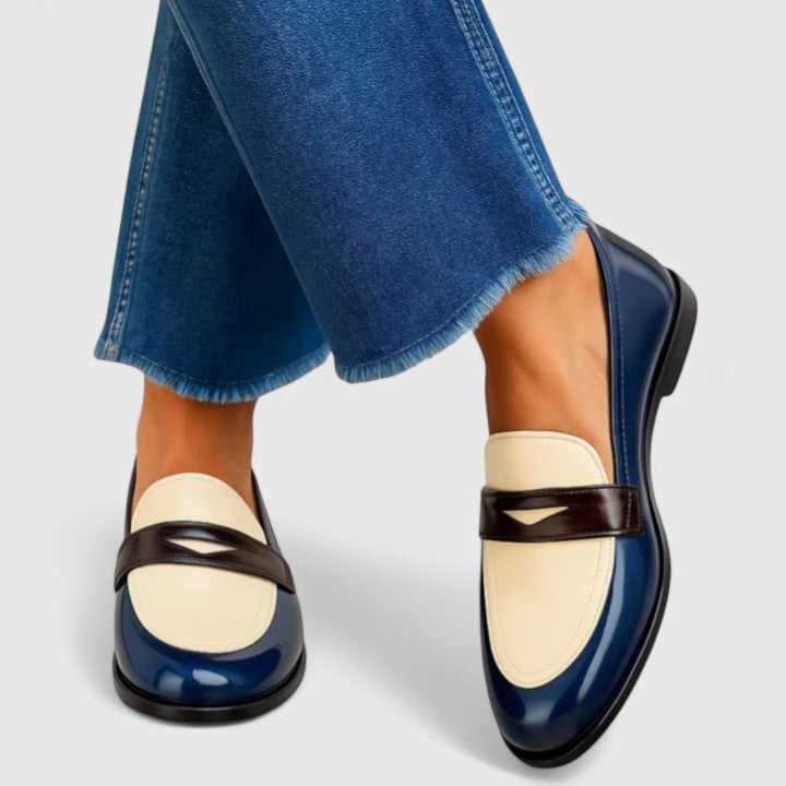 Fabiola · Mocasines bicolor en contraste