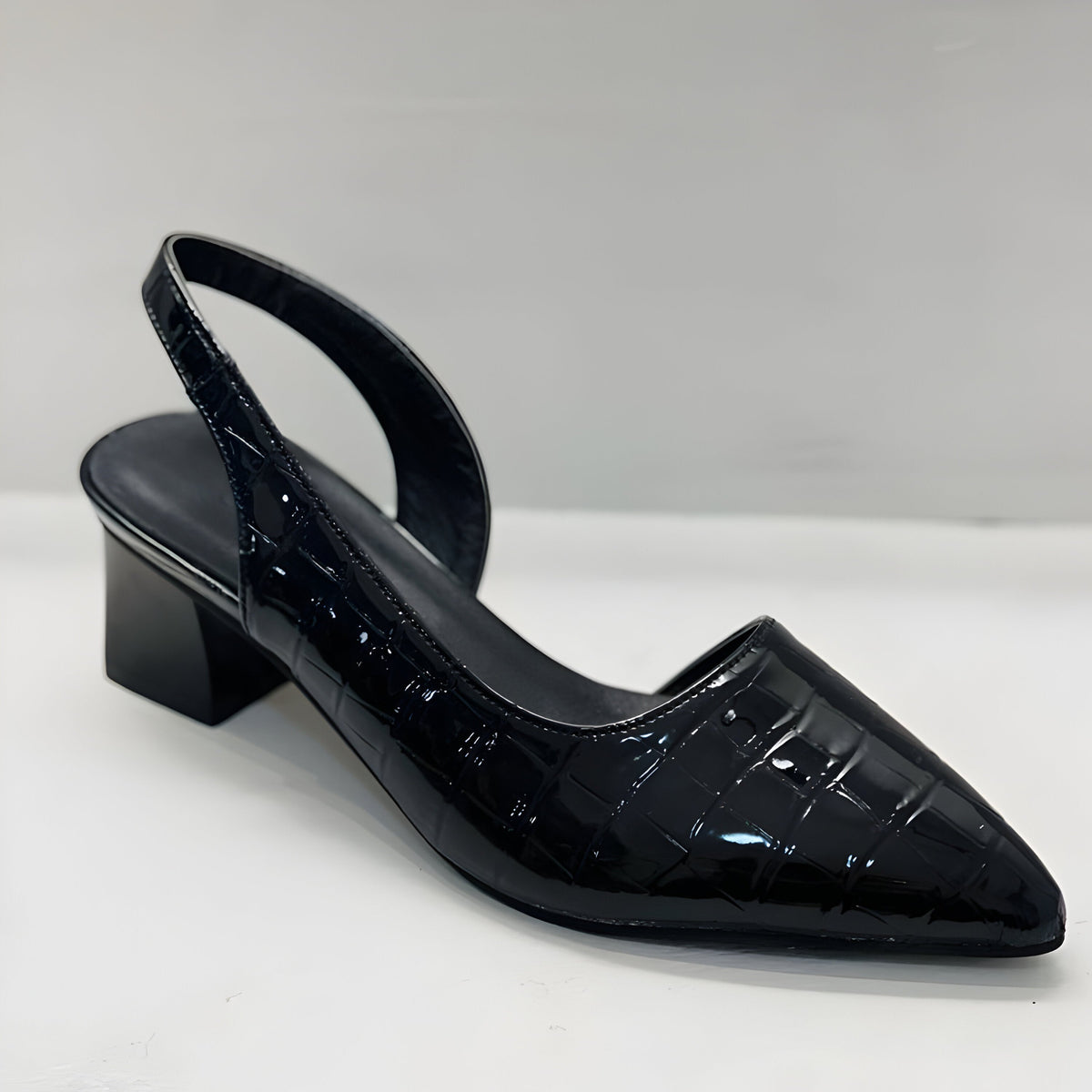 Zapatos de tacón con puntera ancha