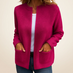 Chaqueta de punto con cremallera y bolsillos