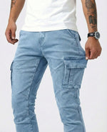 Pantalón Cargo Marino Elástico
