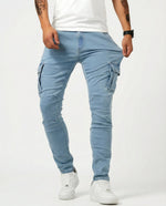 Marcos · Pantalón cargo elástico marino