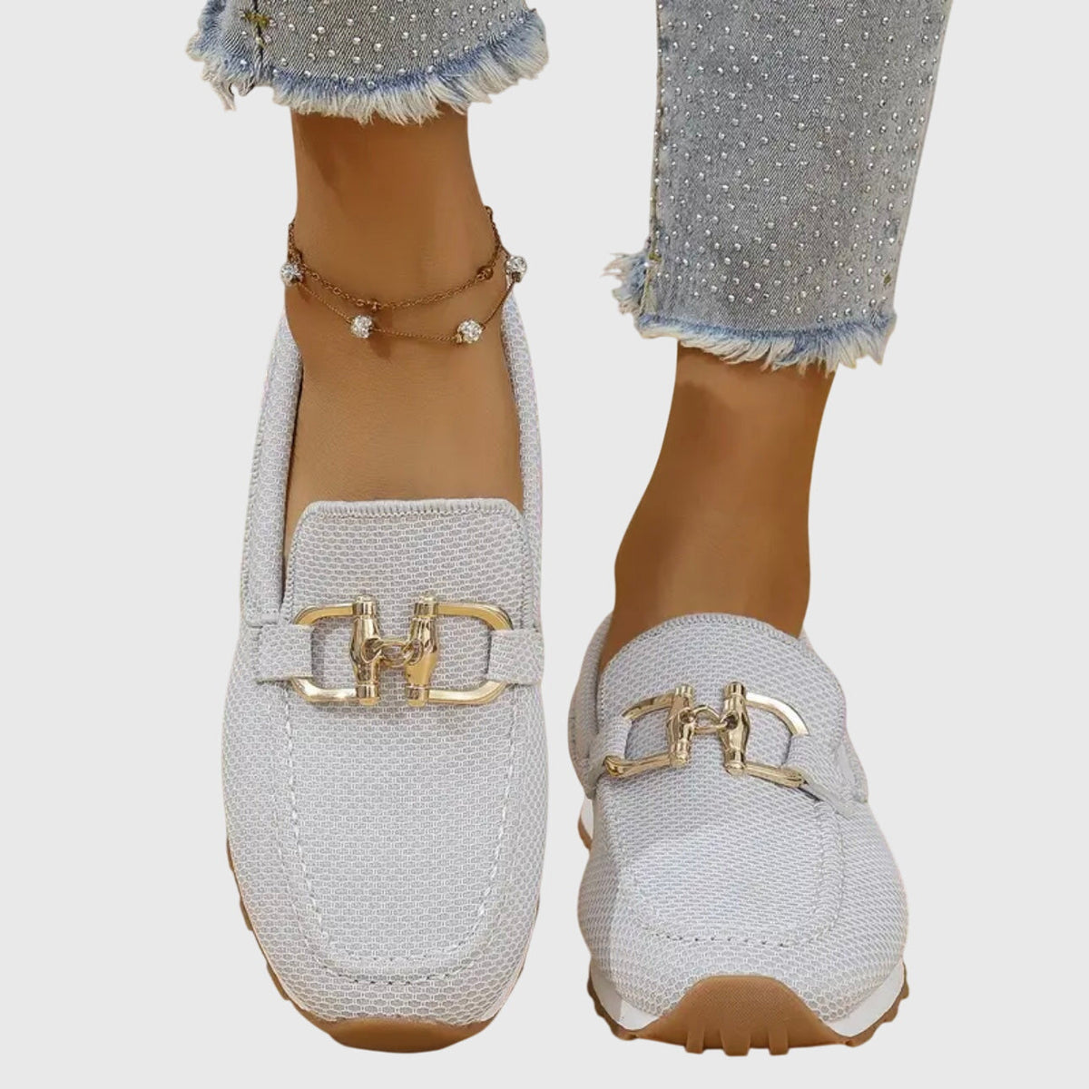 Mocasines en tonos claros