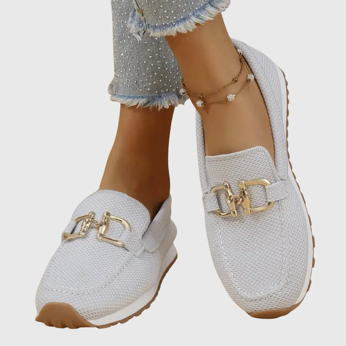 Mocasines en tonos claros