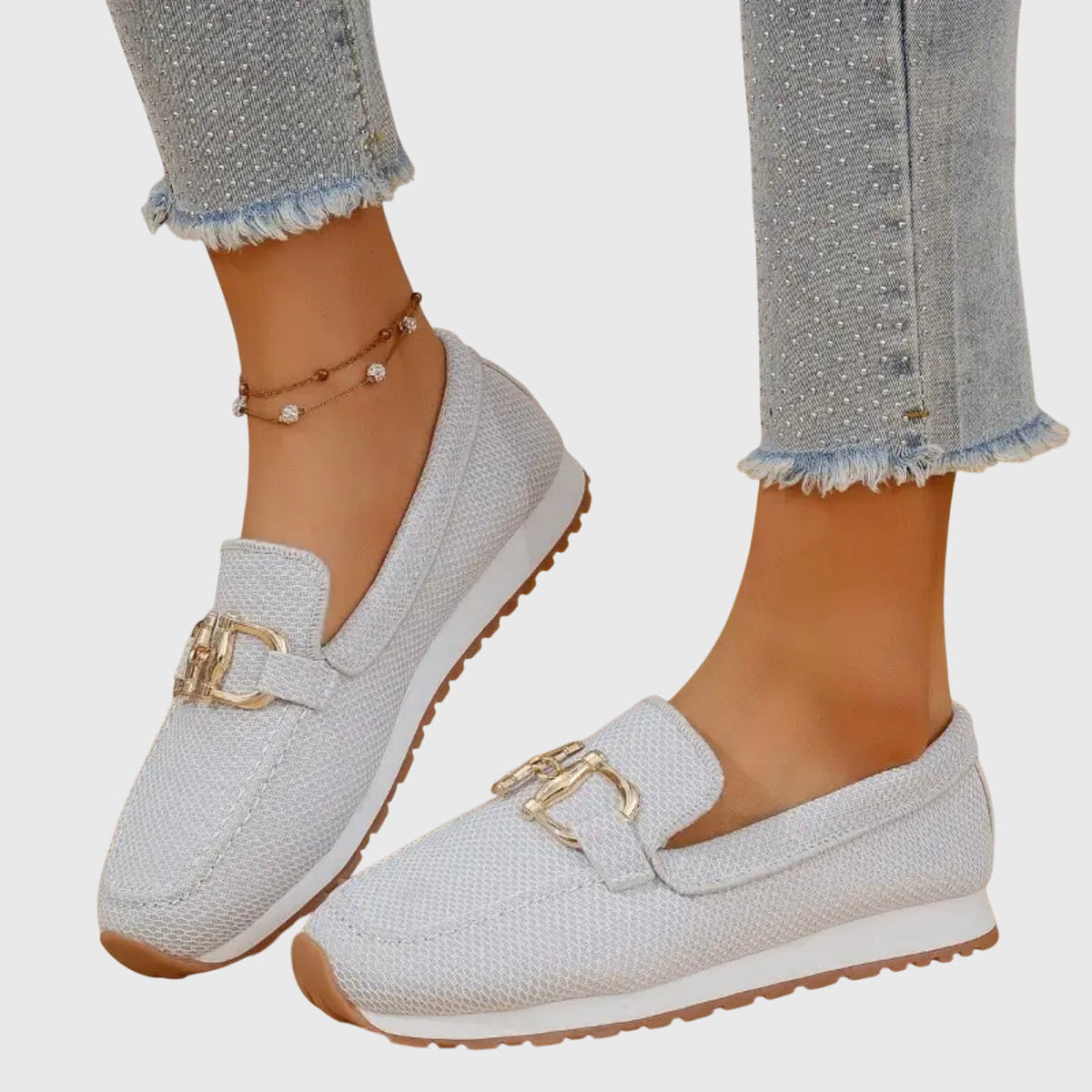 Mocasines en tonos claros