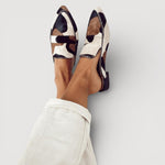 Mocasines con estampado vaca