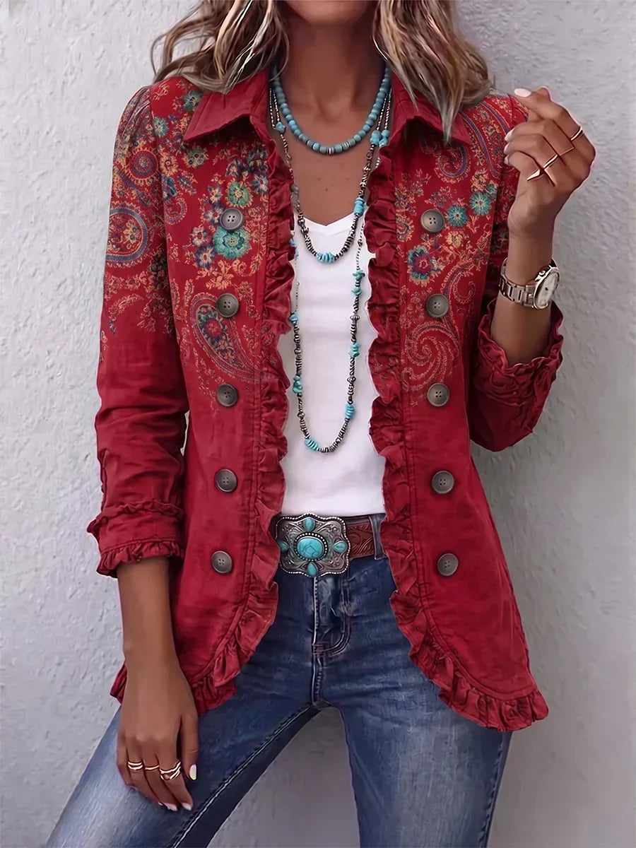 Natividad · Chaqueta de cachemira con volantes
