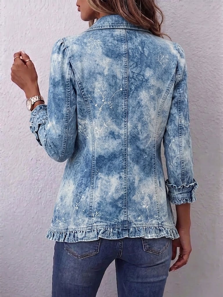 Petra · Chaqueta botánica con volantes