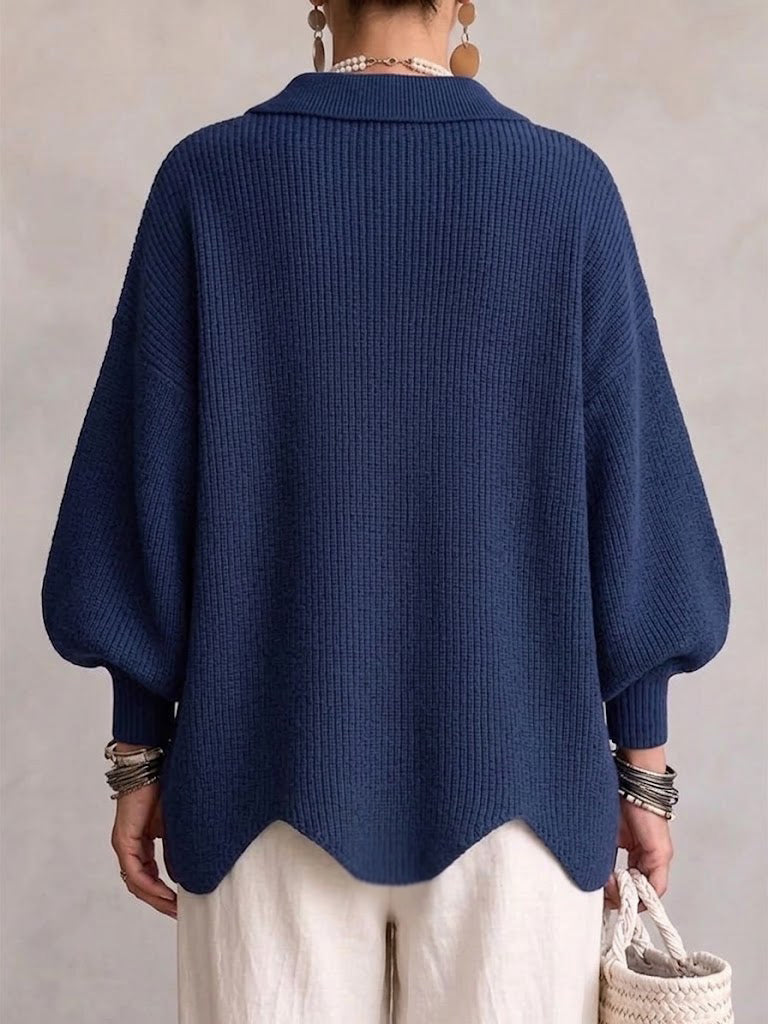 Isadora · Cárdigan oversize con botones metálicos