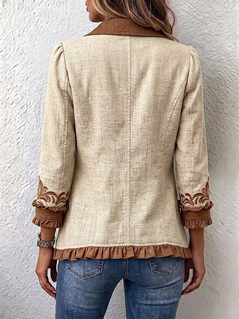 Remedios · Chaqueta floral bordada con volantes