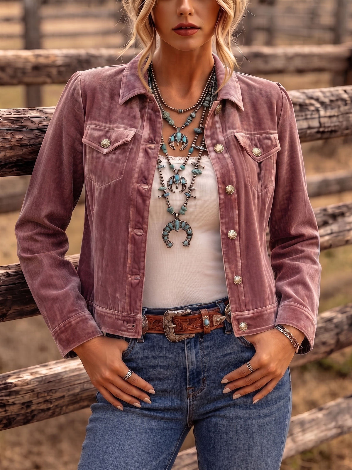 Diana · Chaqueta de terciopelo boho vintage