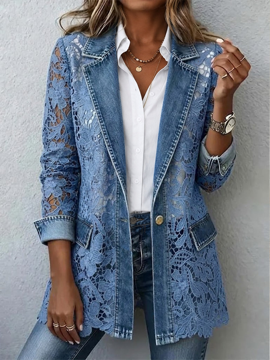 Americana con encaje floral