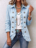 Encarna · Chaqueta vichy con volantes