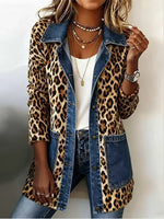 Nieves · Chaqueta larga de leopardo con vaquero