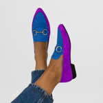 Mocasines en tonos morados