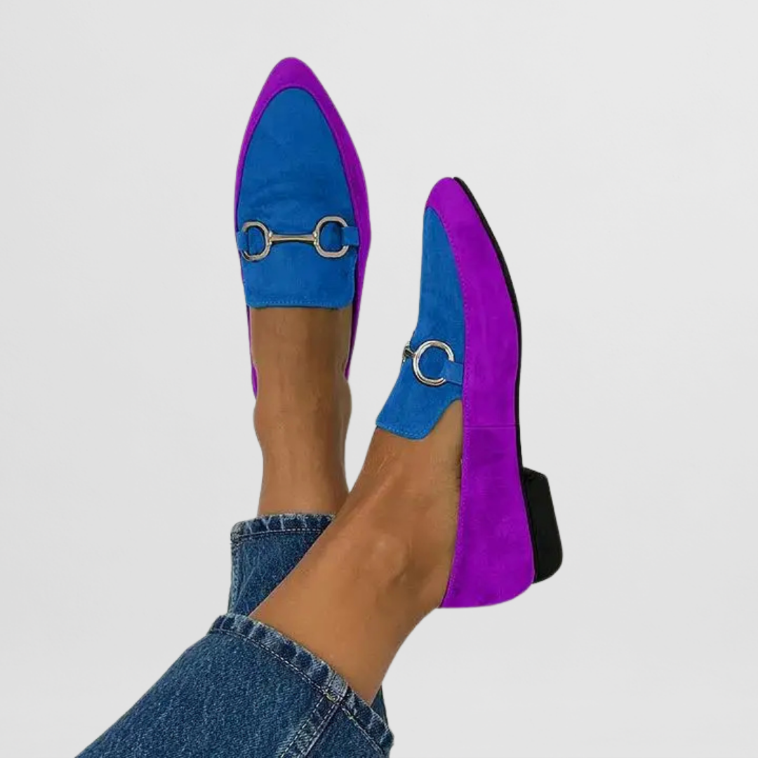 Mocasines en tonos morados