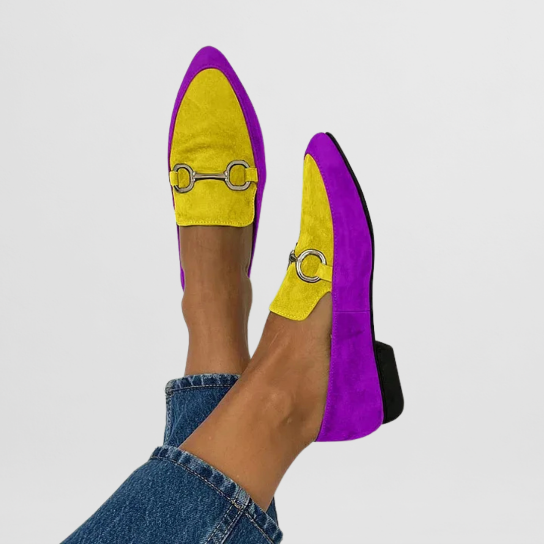 Mocasines en tonos morados
