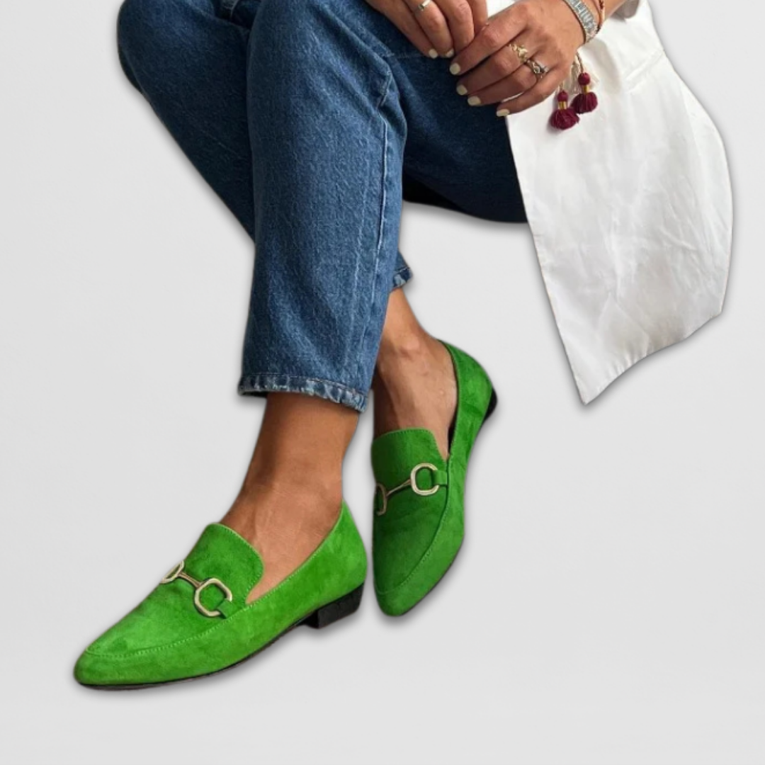 Mocasines en tonos morados
