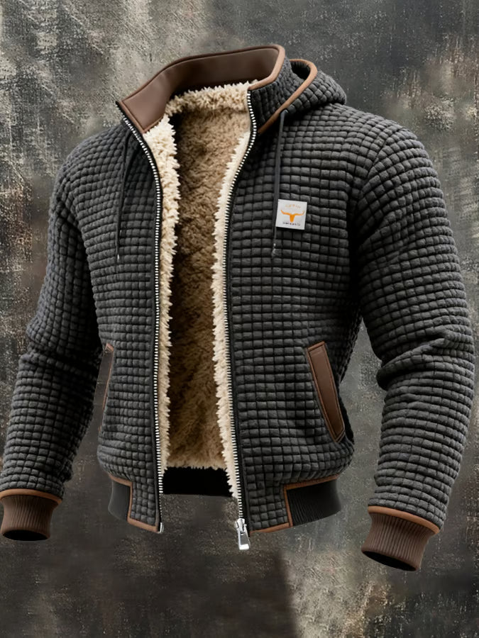 CHAQUETA GOFRE CON CAPUCHA