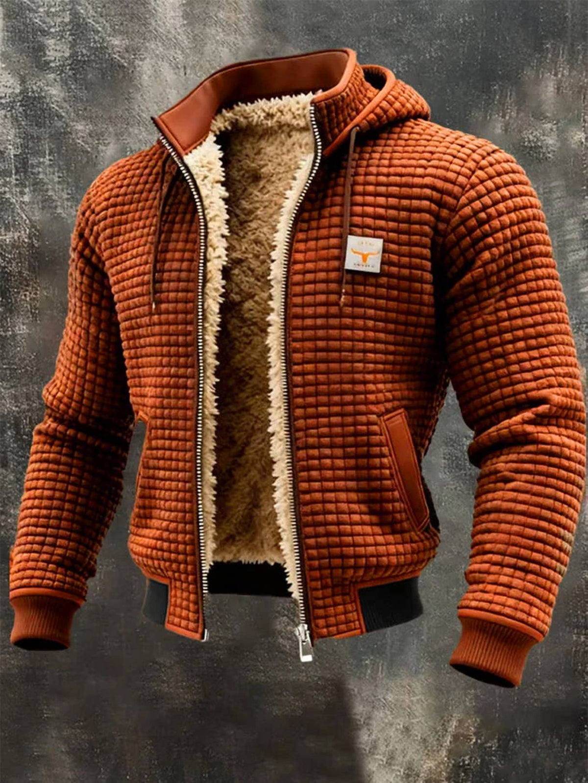 CHAQUETA GOFRE CON CAPUCHA